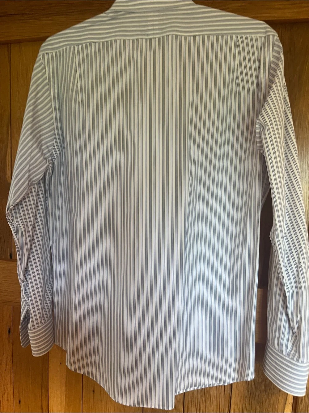 Polo by Ralph Lauren White and Blue Striped Men's Dress Shirt